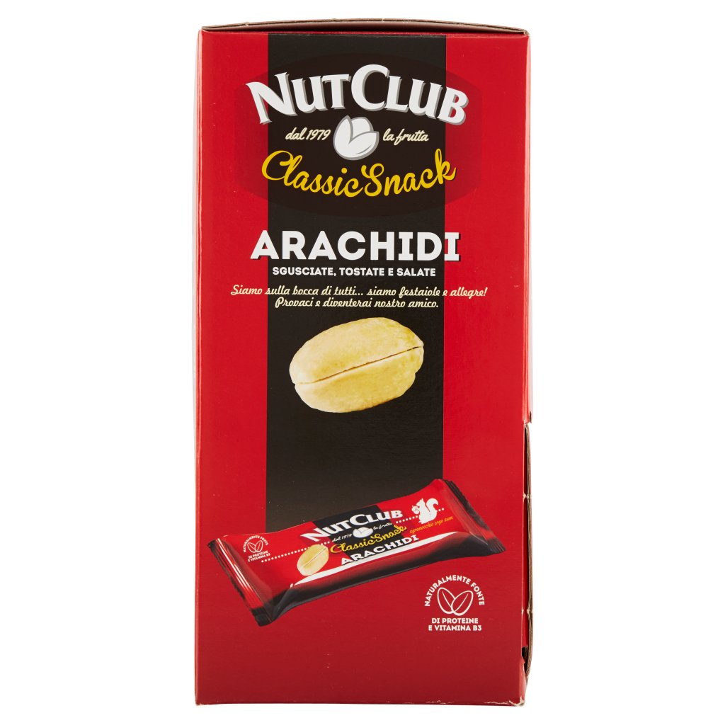Nutclub Classic Snack Arachidi Sgusciate, Tostate e Salate