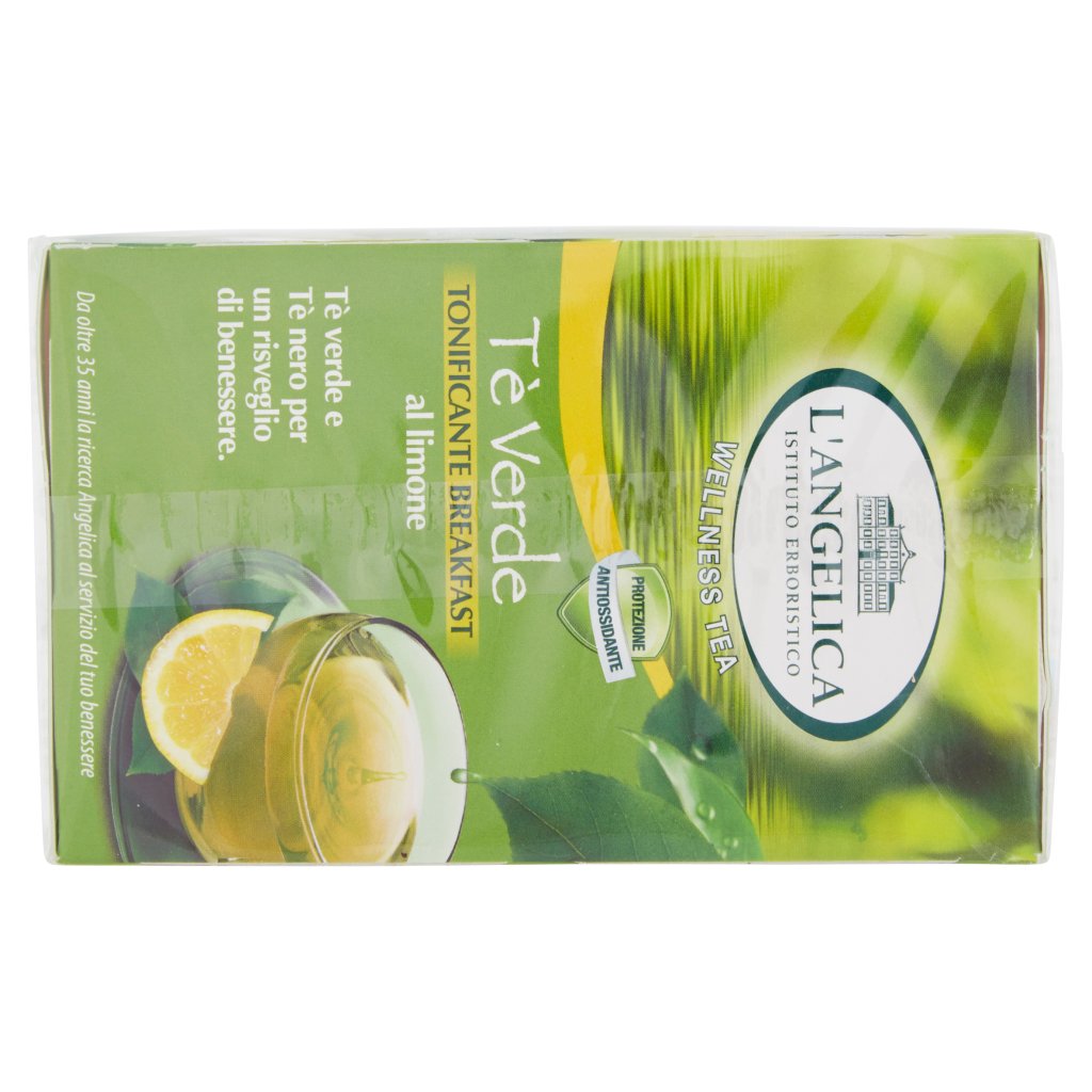 L'angelica Wellness Tea Tè Verde Toniﬁcante Breakfast al Limone 20 Bustine
