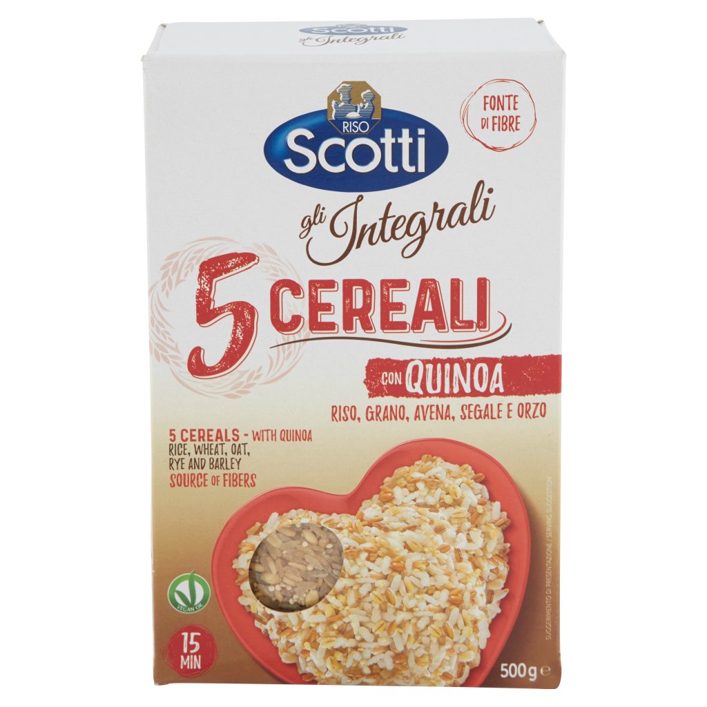 Riso Scotti Gli Integrali 5 Cereali con Quinoa Riso, Grano, Avena, Segale e Orzo