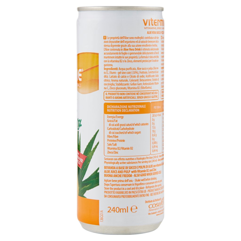 L'angelica Wellness Health Drink Aloe Vera 30% Gusto Mango