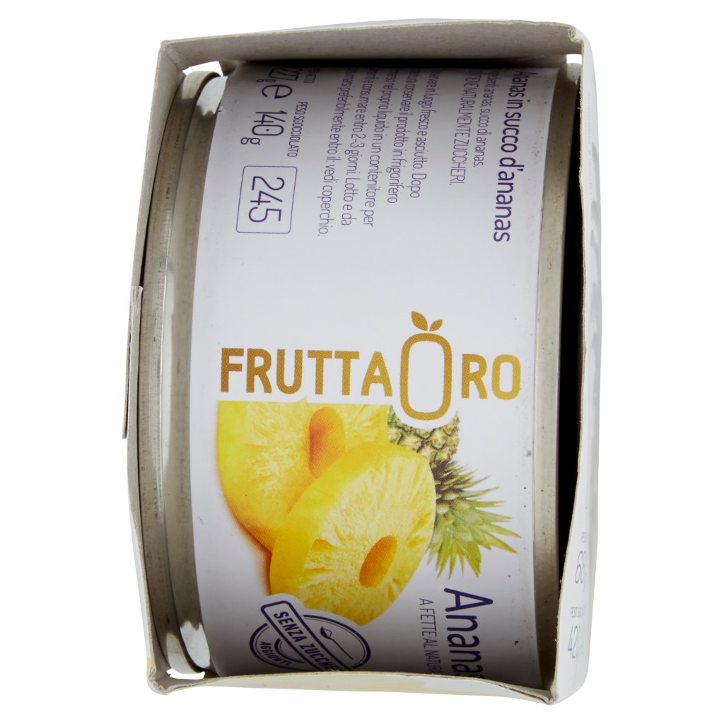 Frutta Oro Ananas a Fette al Naturale senza Zuccheri Aggiunti 3 x 227 g
