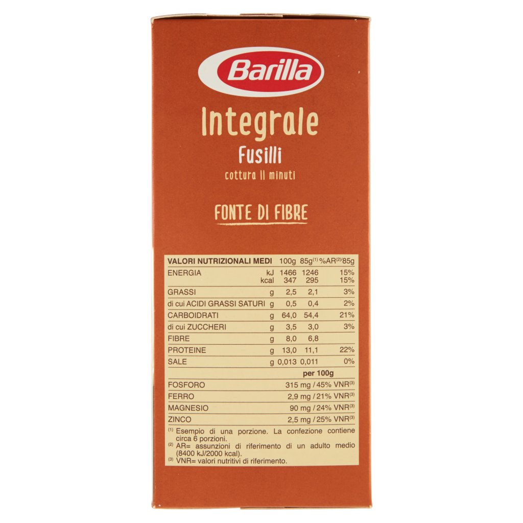 Barilla Pasta di Semola Integrale Fusilli Barilla 500 g