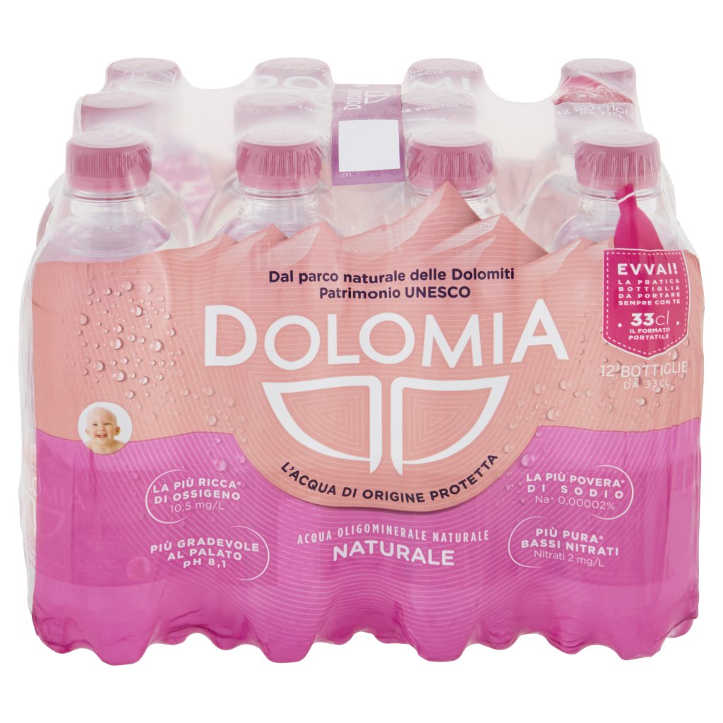 Dolomia Acqua Oligominerale 0,33l x 12 Bt Premium Naturale