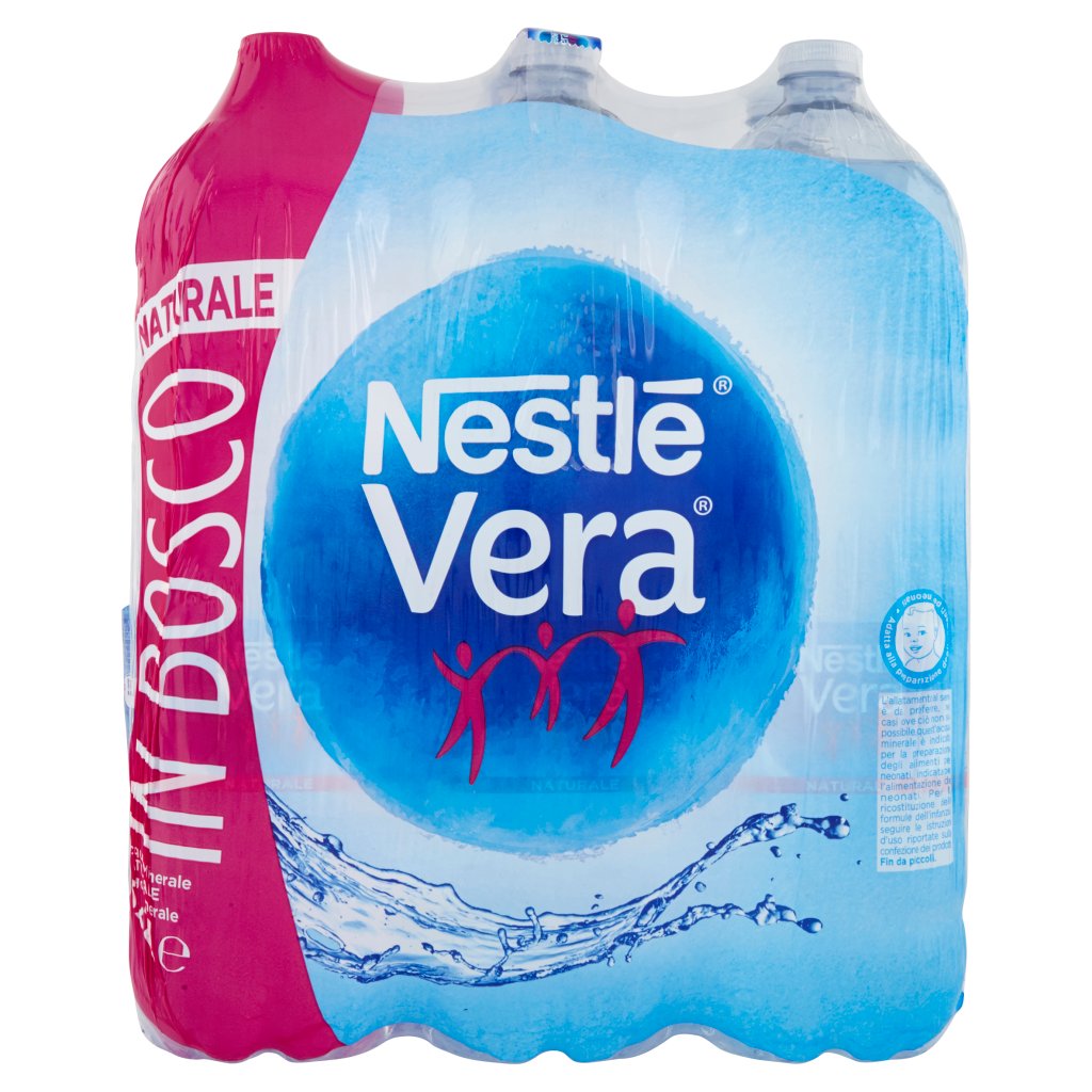 Nestlé Vera In Bosco, Acqua Minerale Naturale Oligominerale Bottiglia Grande 2l x 6