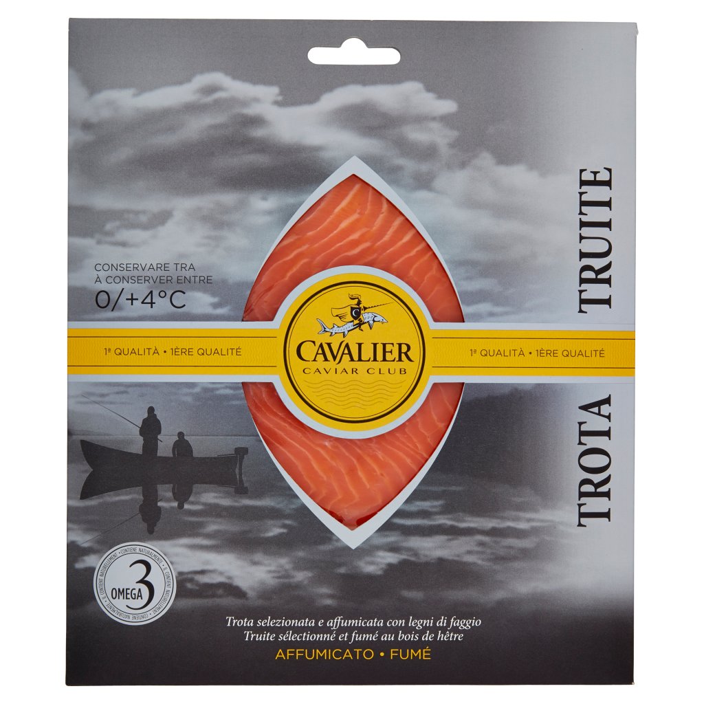 Cavalier Caviar Club 1ᵃ Qualità Trota Affumicato 0,090 Kg