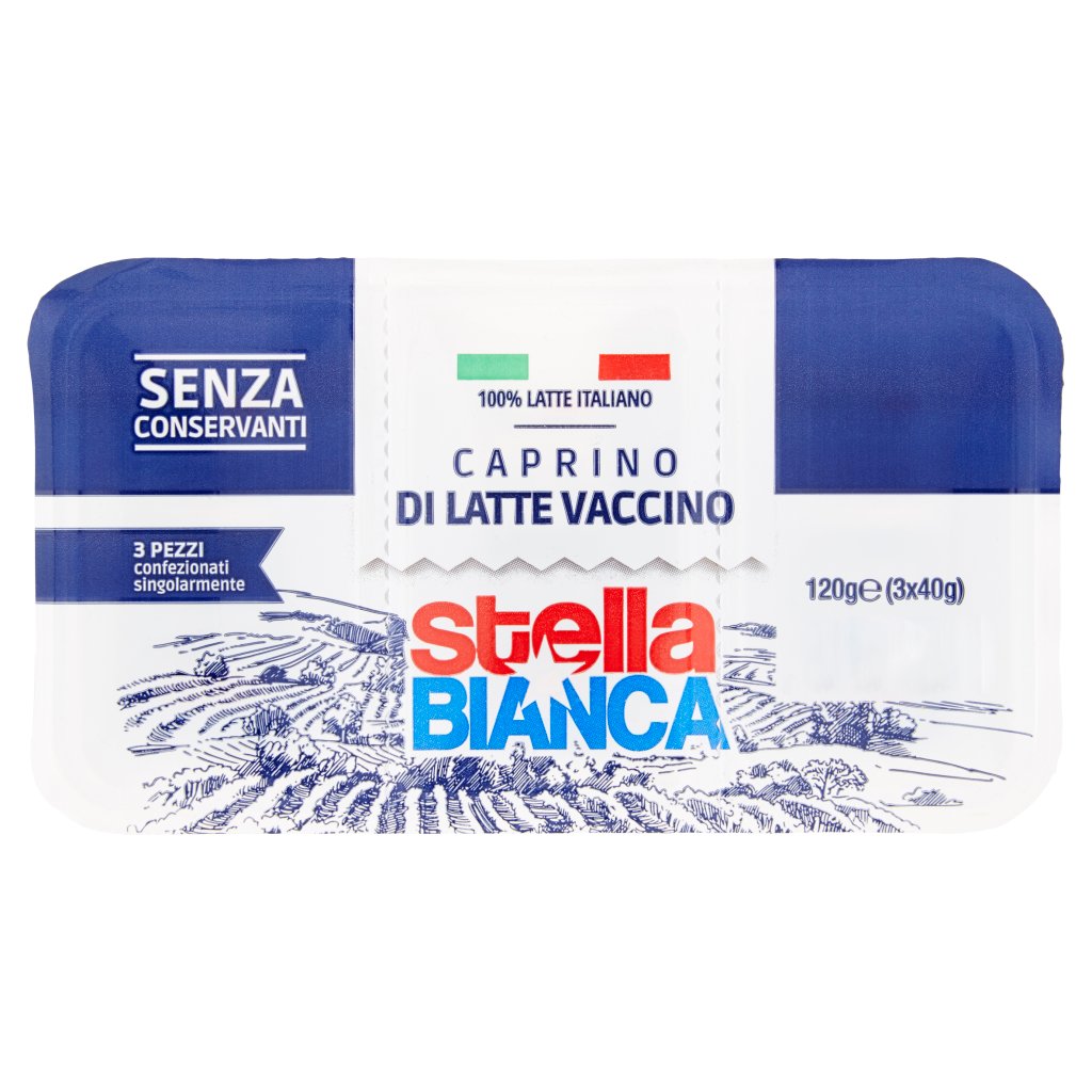 Stella Bianca Caprino di Latte Vaccino 3 x 40 g