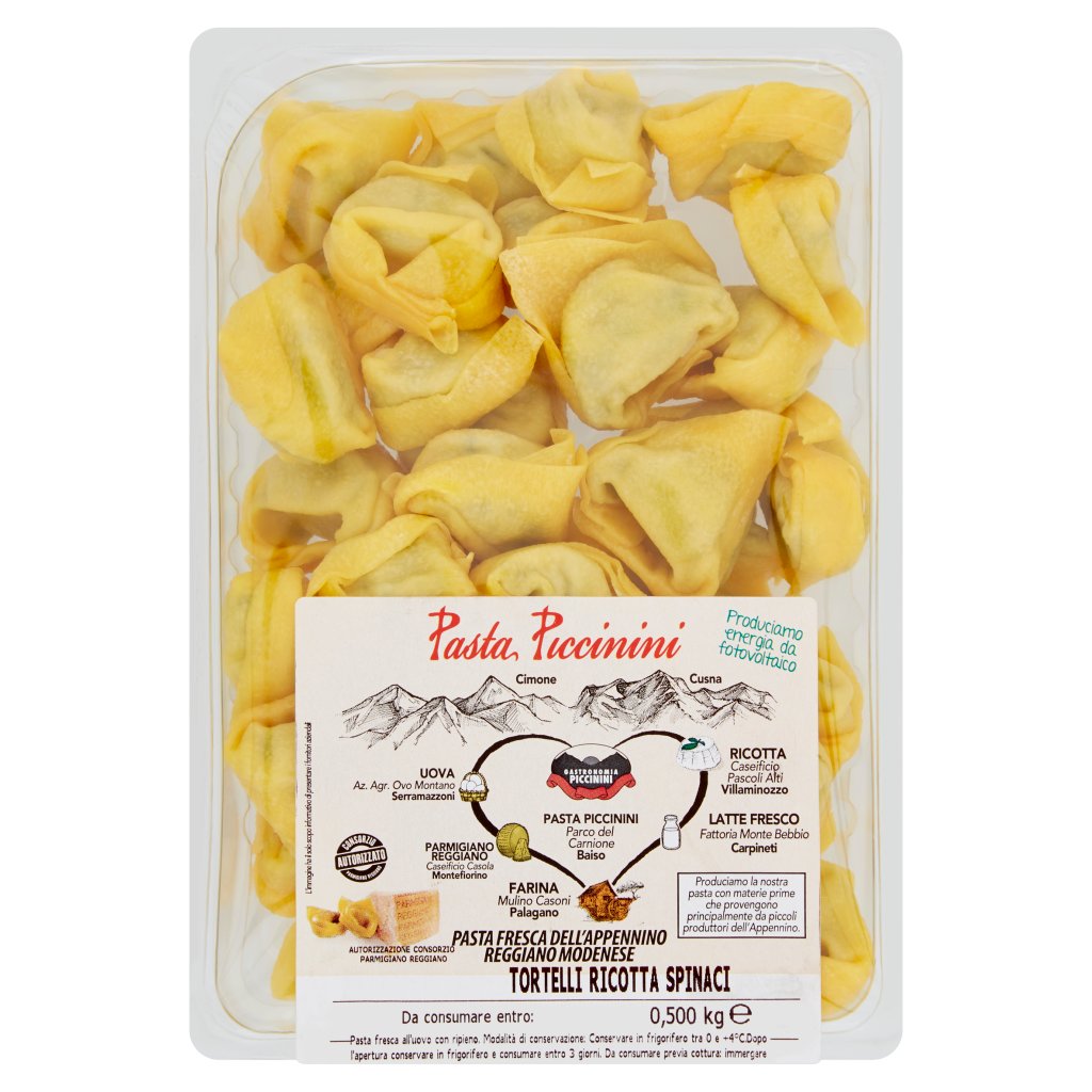 Pasta Piccinini Tortelli Ricotta e Spinaci 0,500 Kg
