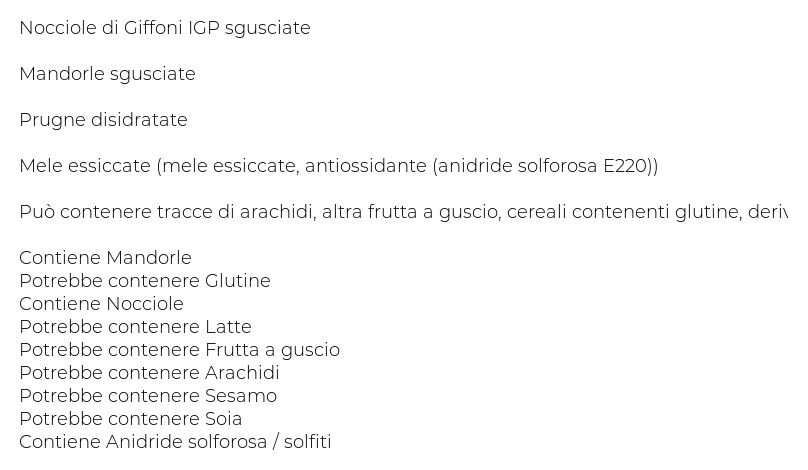 Vincenzo Caputo Che Bella Italia Frutta Mix con Nocciola di Giffoni Igp