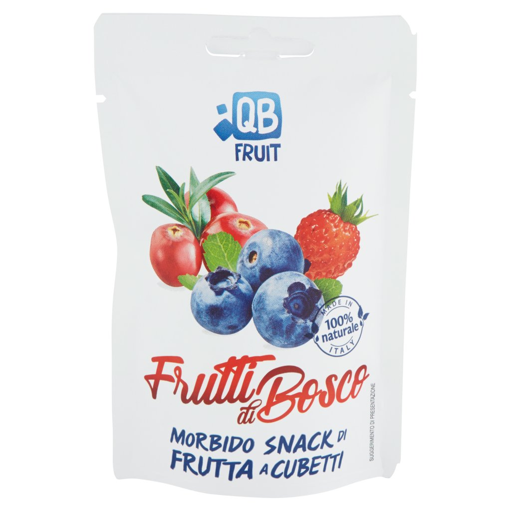 Qb Fruit Frutti di Bosco Morbido Snack in Frutta a Cubetti