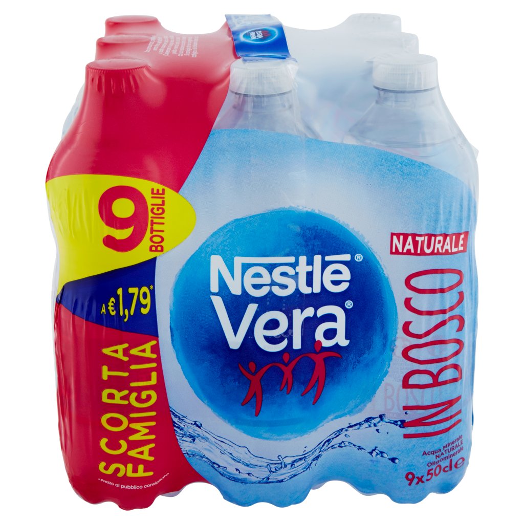 Nestlé Vera In Bosco, Acqua Minerale Naturale 0,5l x 9