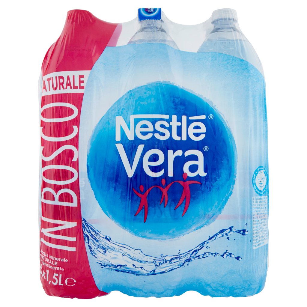 Nestlé Vera In Bosco, Acqua Minerale Naturale Oligominerale Bottiglia Grande 1,5l x 6