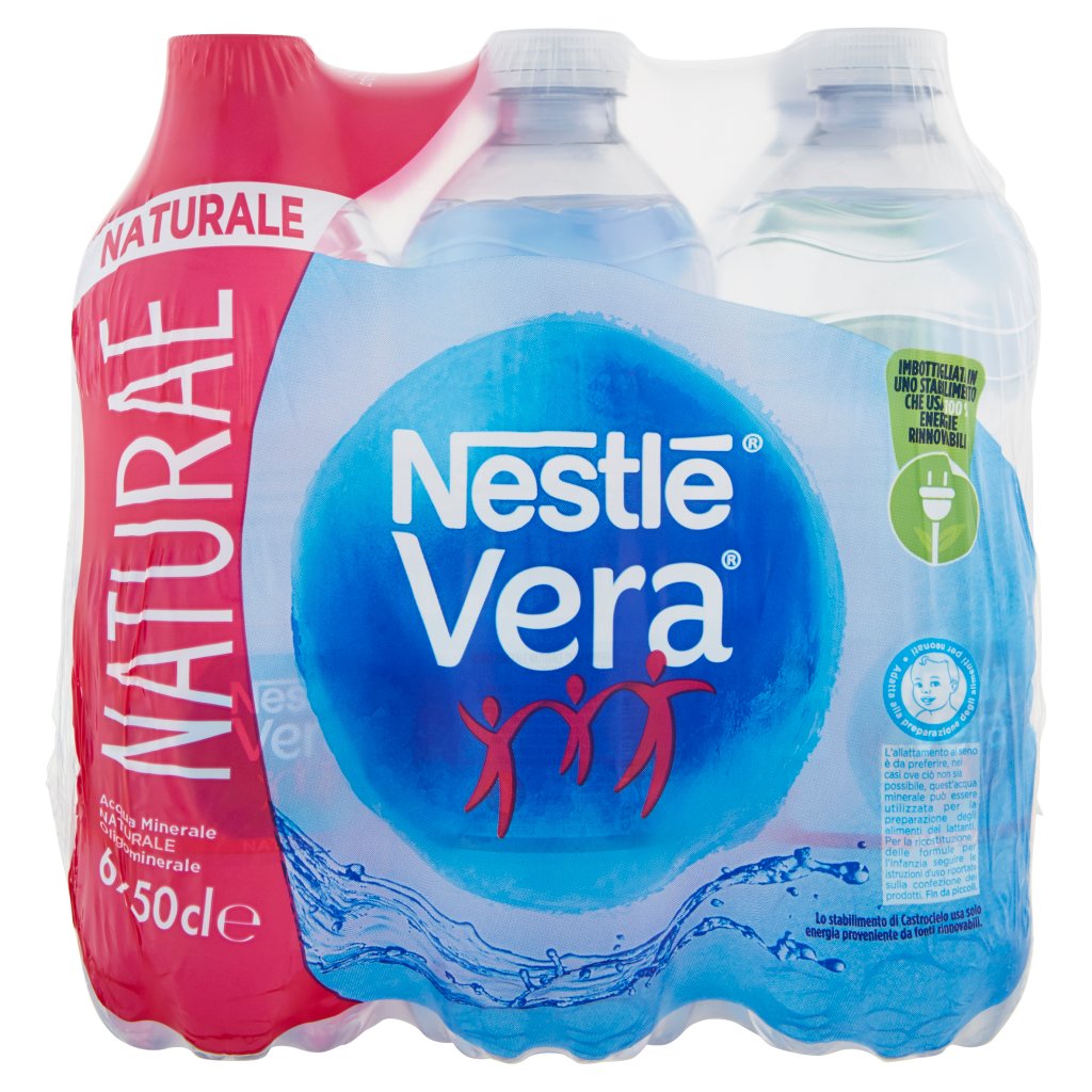 Nestlé Vera Naturae, Acqua Minerale Naturale Oligominerale 50cl x 6