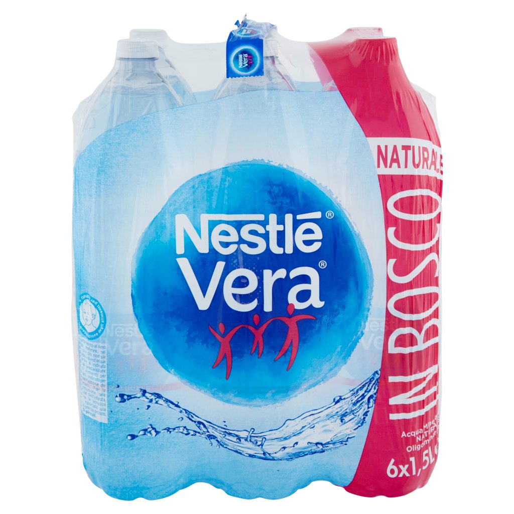 Nestlé Vera In Bosco, Acqua Minerale Naturale Oligominerale Bottiglia Grande 1,5l x 6