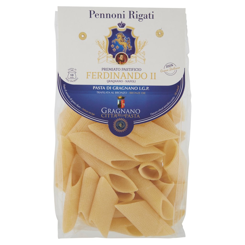 Premiato Pastificio Ferdinando Ii Pennoni Rigati Pasta di Gragnano I.G.P.