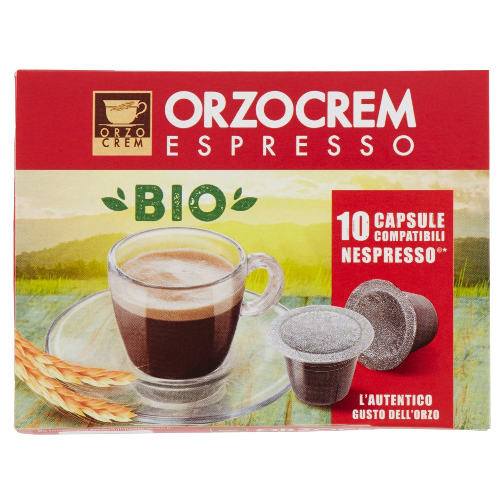 Orzocrem Espresso Bio 10 Capsule Compatibili Nespresso*