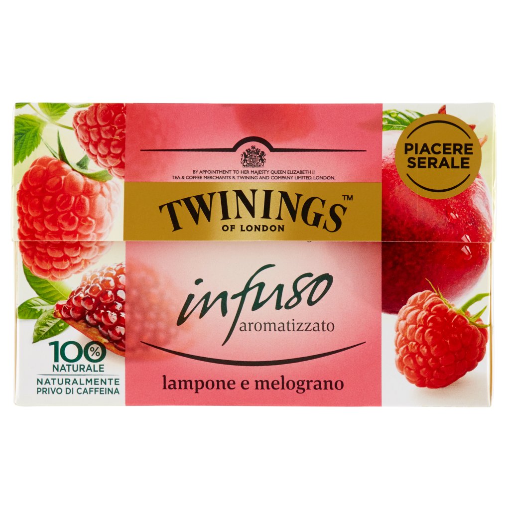 Twinings Infuso Aromatizzato Lampone e Melograno 20 x 2 g