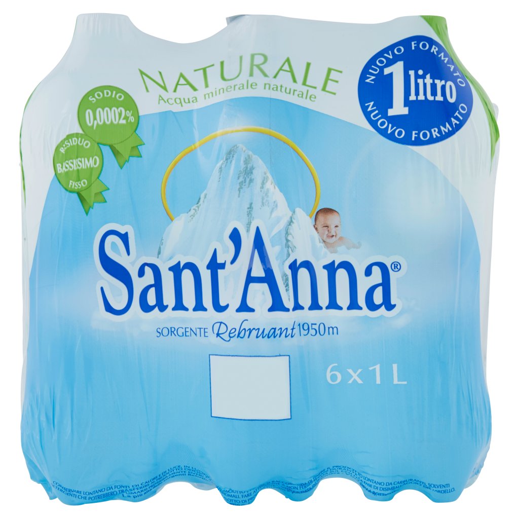 Sant'anna Cl100 Acqua Nat. S. Anna Pet Confezione da 6 Bottiglie