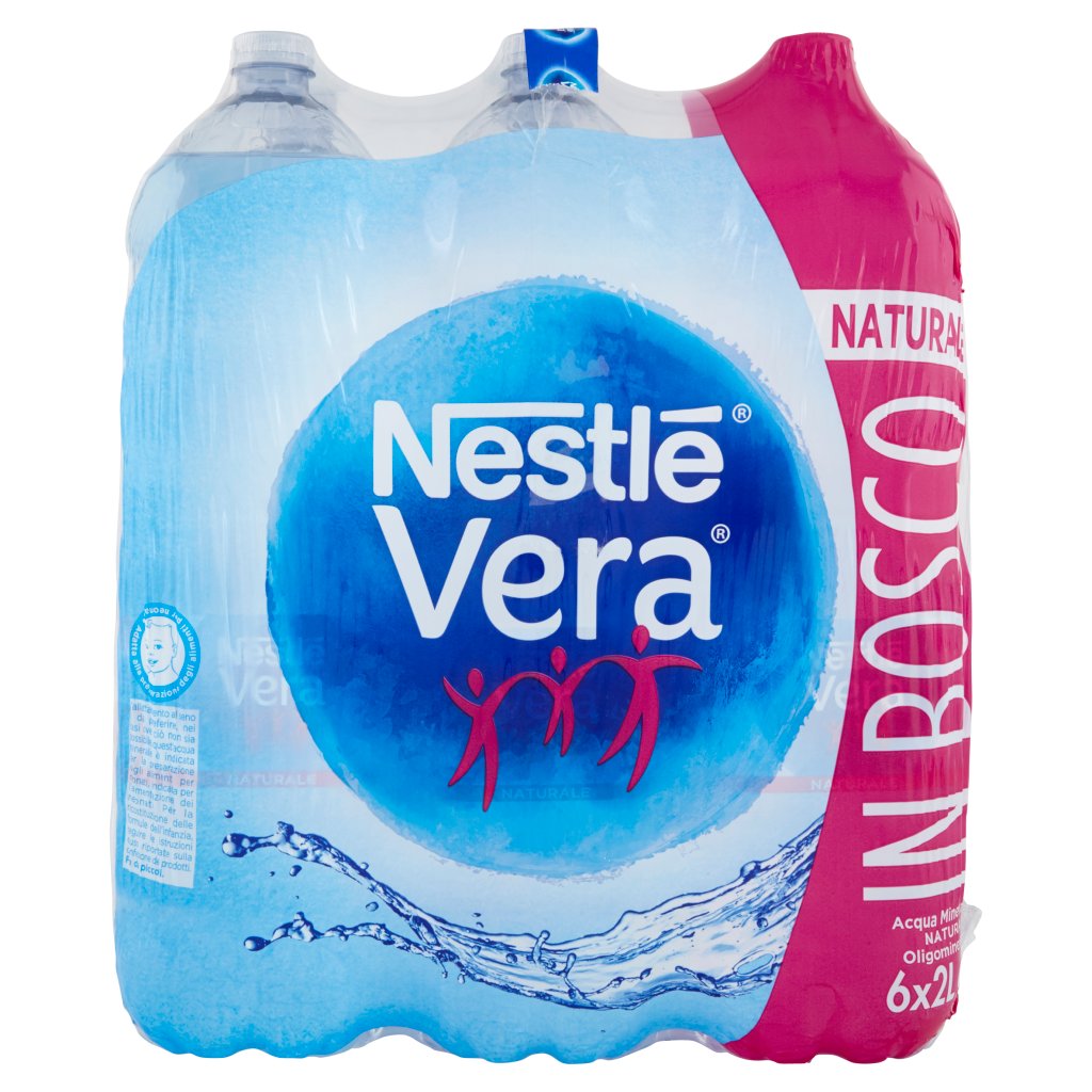 Nestlé Vera In Bosco, Acqua Minerale Naturale Oligominerale Bottiglia Grande 2l x 6