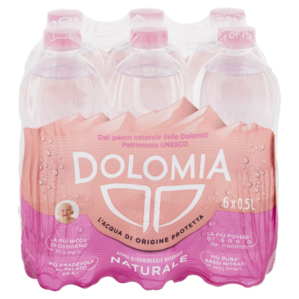 Dolomia Acqua Oligominerale 0,5l x 6 Bt Premium Naturale