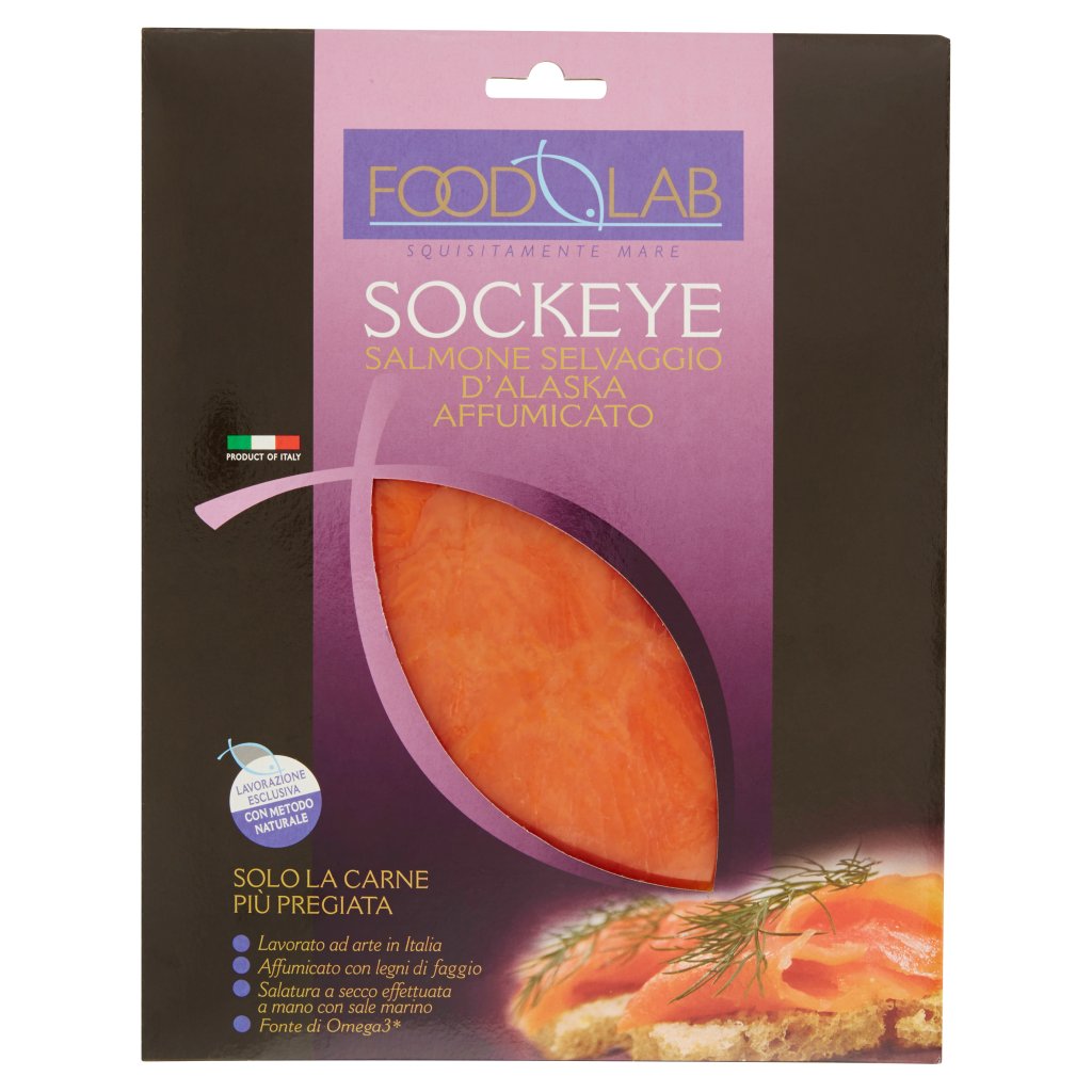 Food Lab Sockeye Salmone Selvaggio d'Alaska Affumicato