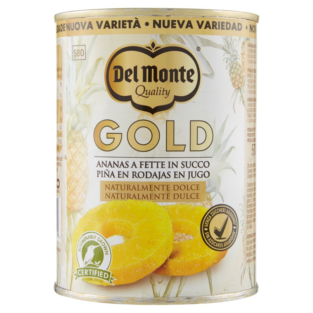 Del Monte Gold Ananas a Fette in Succo 570 g