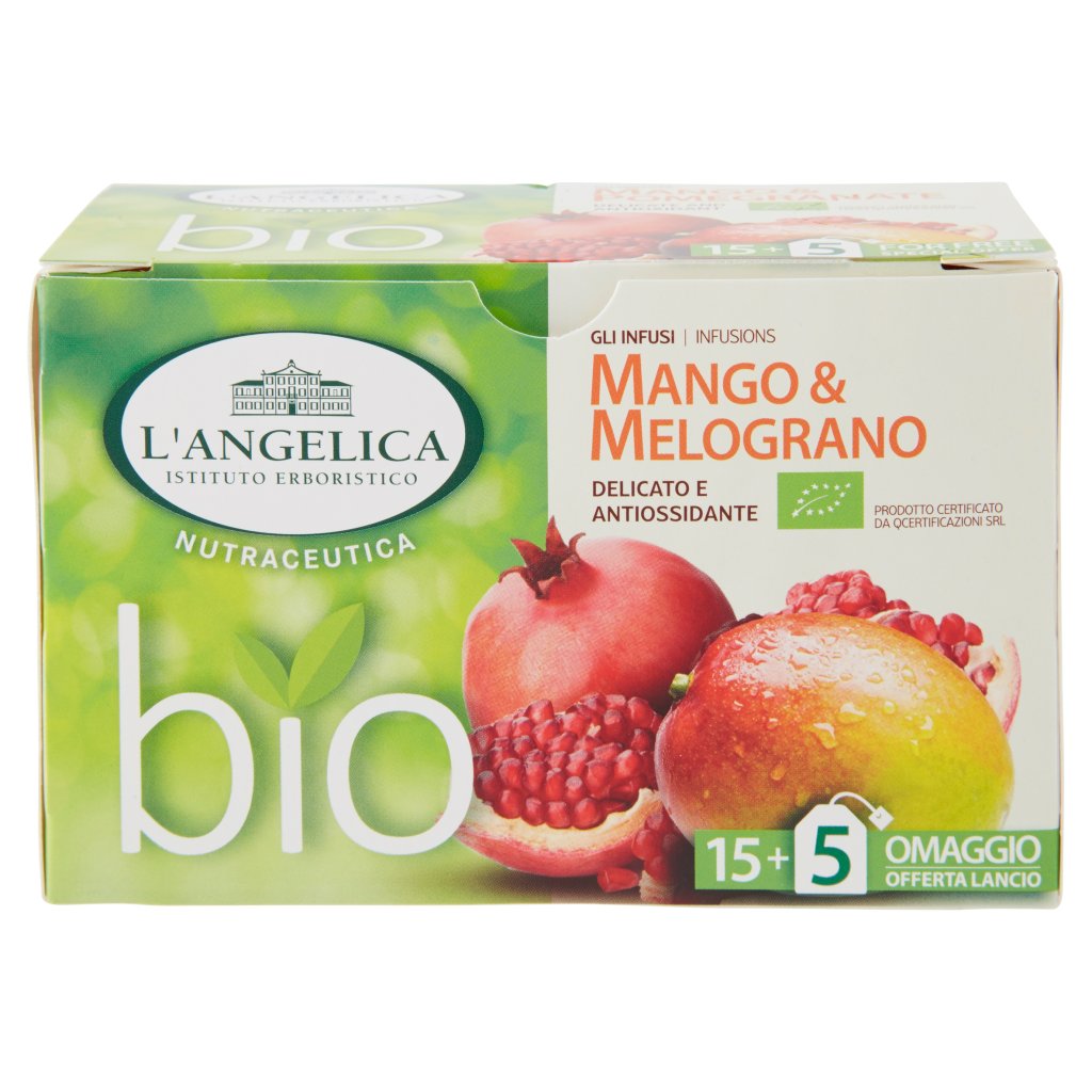 L'angelica Nutraceutica Bio gli Infusi Mango & Melograno 20 Filtri