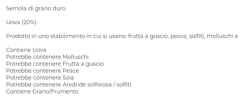 Cascina Loverina Fettuccine all'Uovo