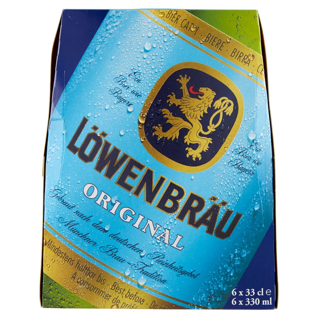 Lӧwenbräu Lowenbrau Original Birra Lager Bavarese Bottiglia 6x33cl