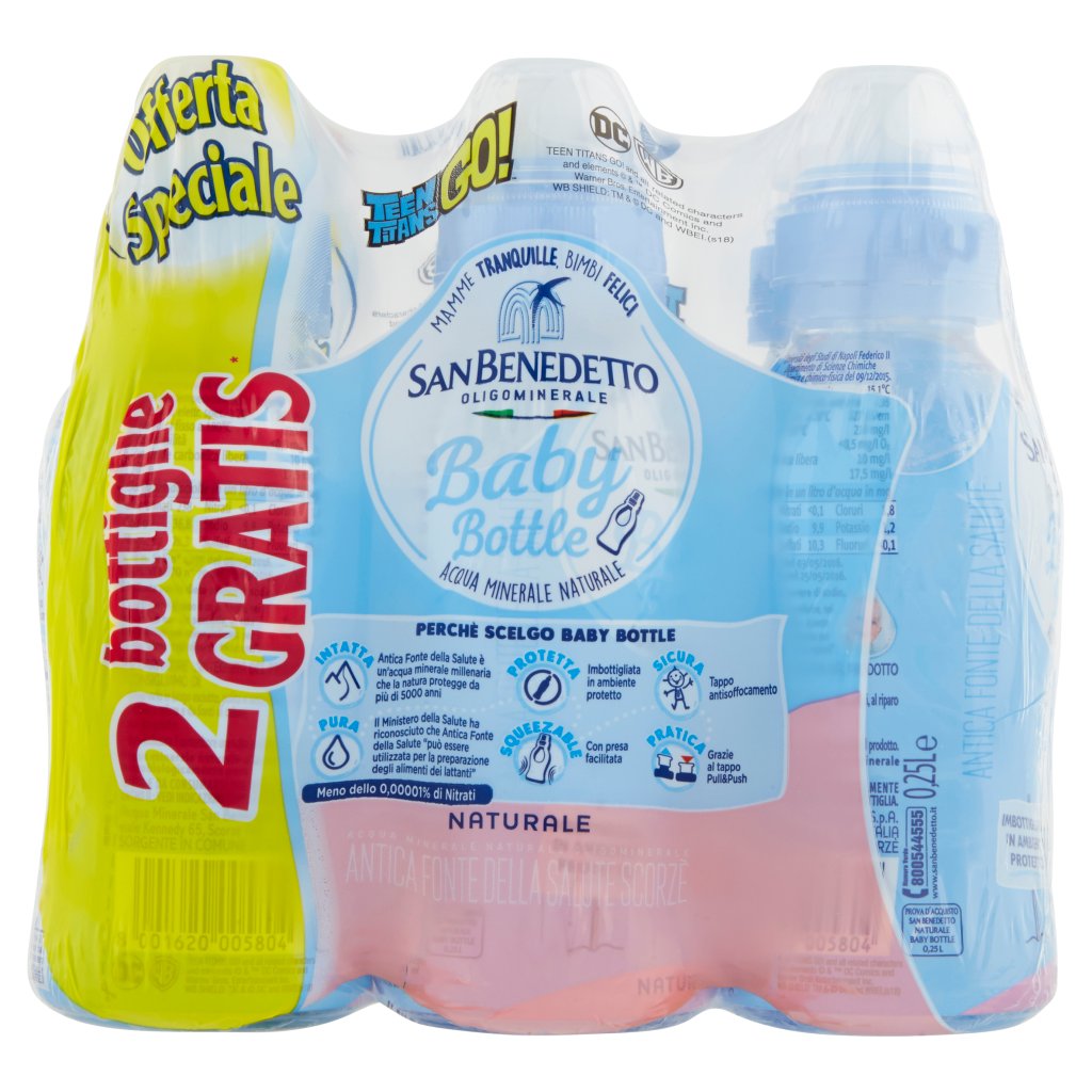 San Benedetto Acqua Minerale Afs Baby Bottle Naturale (4+2) 0,25l x 6