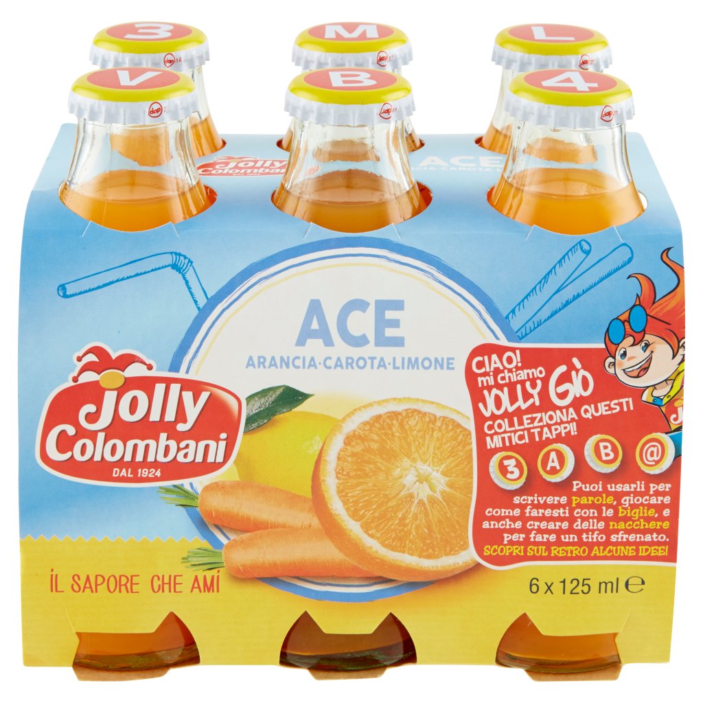 Jolly Colombani Ace Arancia-carota-limone 6 x 125 Ml