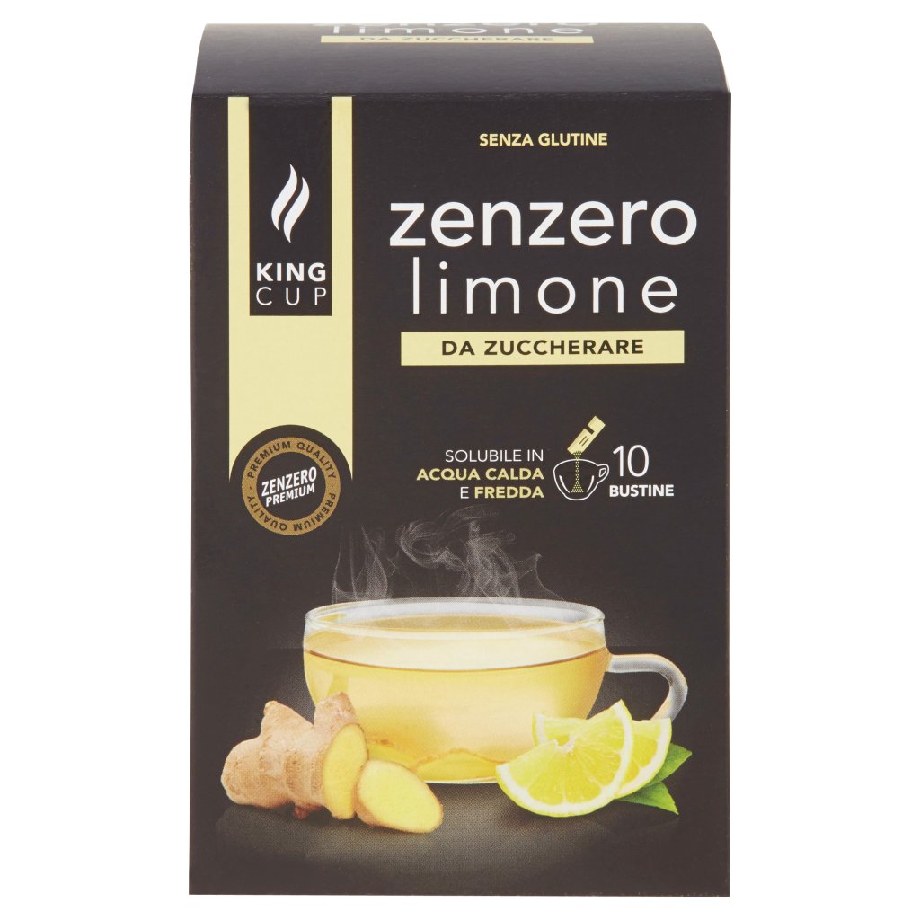 King Cup Zenzero e Limone da Zuccherare 10 x 6 g