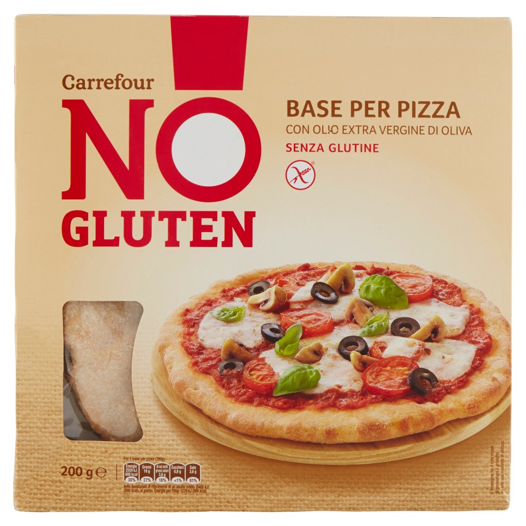 Carrefour No Gluten Base per Pizza
