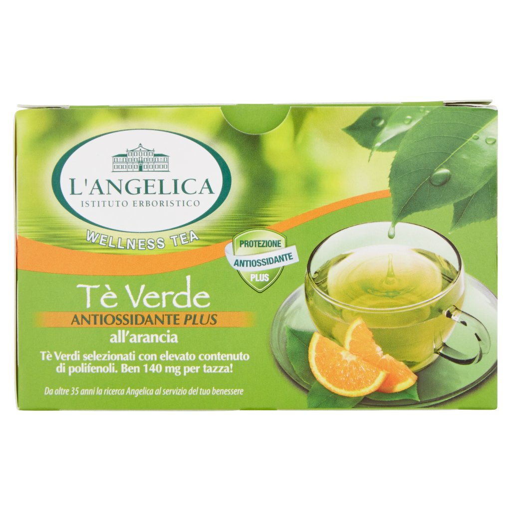 L'angelica Wellness Tea Tè Verde Antiossidante Plus all'Arancia 20 Bustine