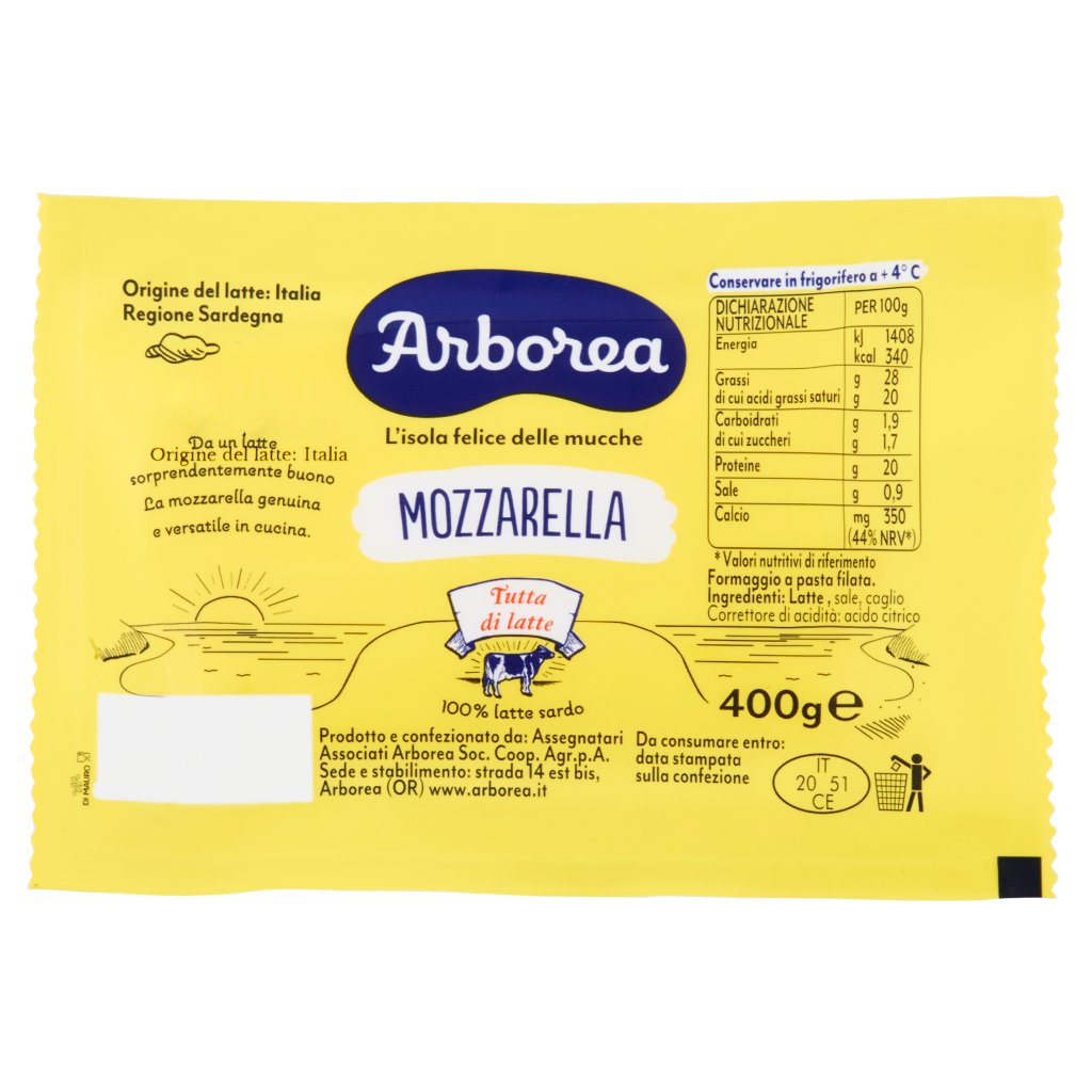 Arborea Mozzarella per Pizza Gr.400