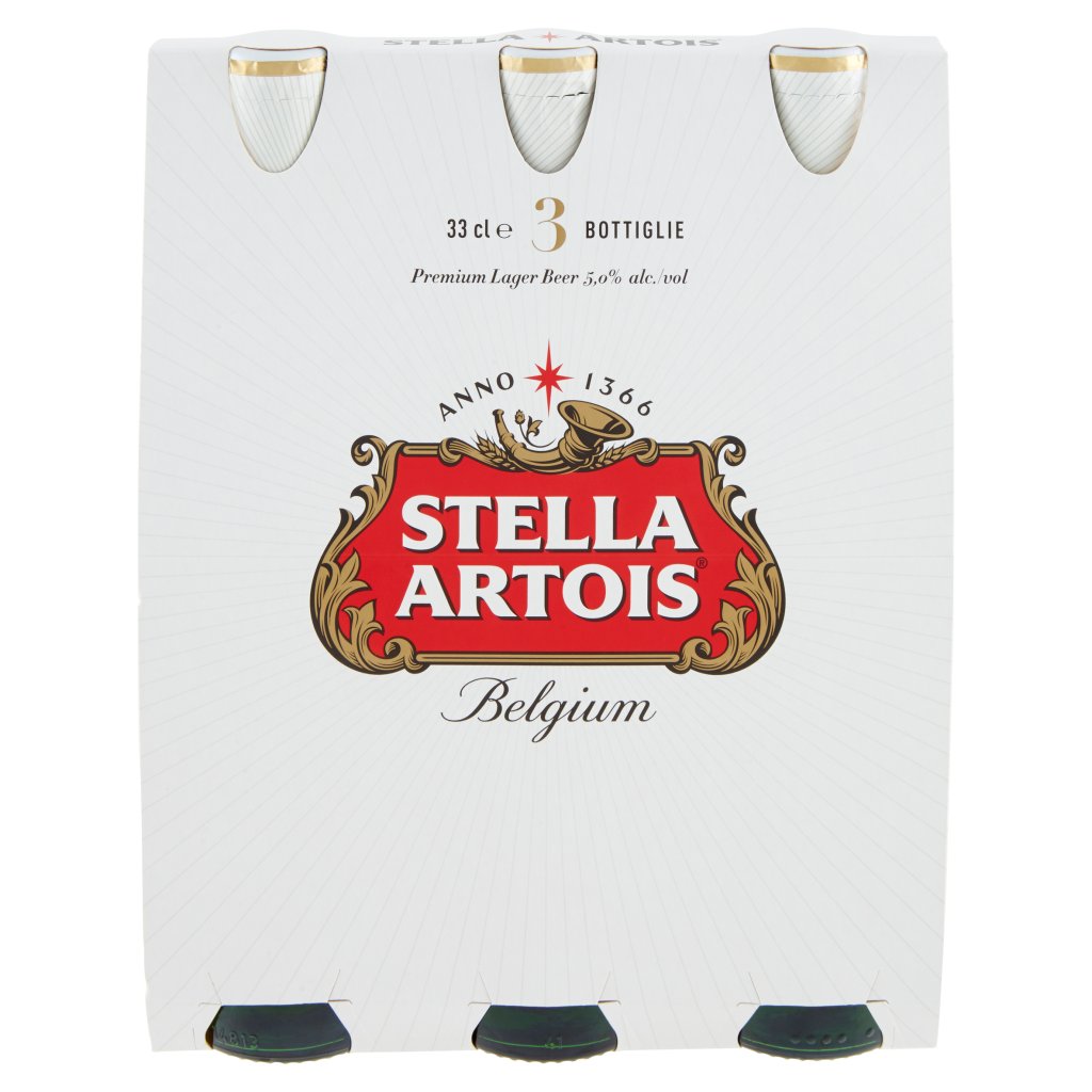 Stella Artois Stella Artois Birra Lager Belga Bottiglia 3x33cl