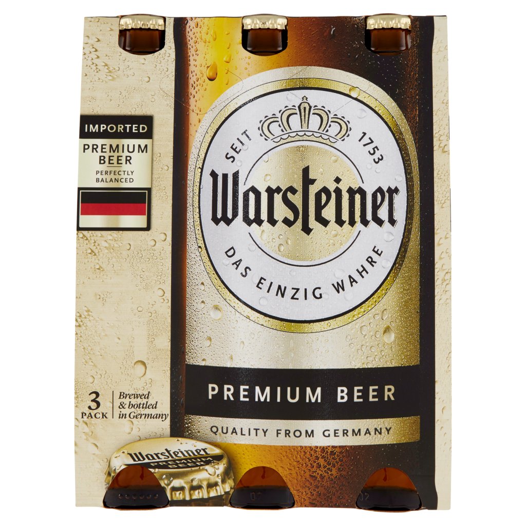 Warsteiner Premium Beer 3 x 0,33 l