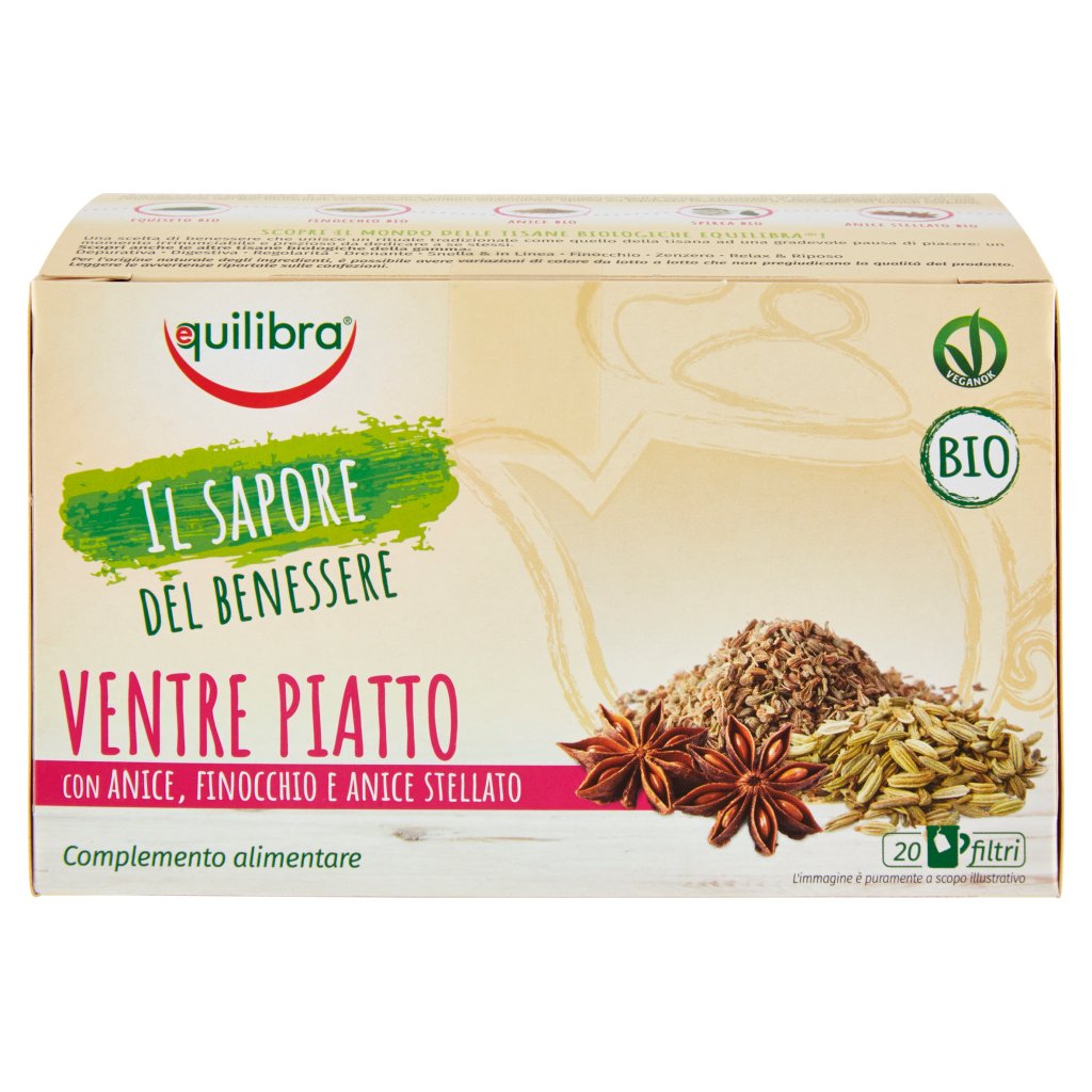 Equilibra Ventre Piatto Bio 20 x 1,6 g