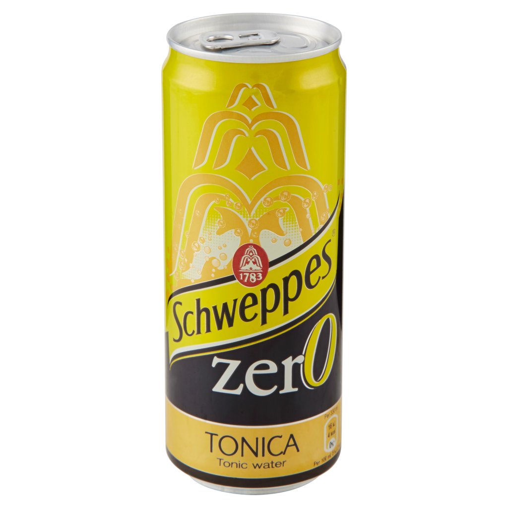 Schweppes Tonica Zero 0,33 l Lattina Sleek