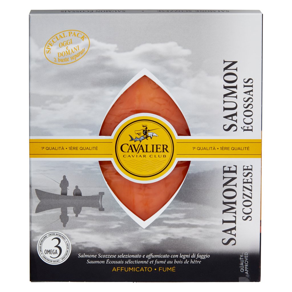 Cavalier Caviar Club 1ᵃ Qualità Salmone Scozzese Affumicato 0,140 Kg
