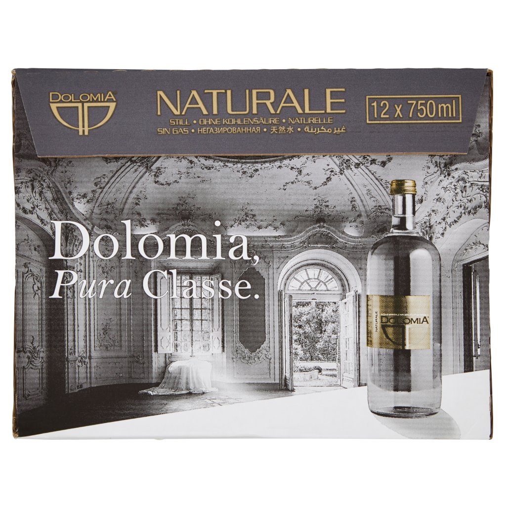 Dolomia Acqua Oligominerale 0,75l x 12 Bt Vap Exclusive Naturale