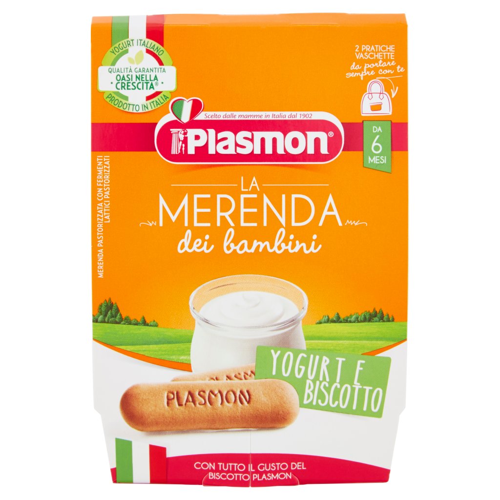 Plasmon La Merenda dei Bambini Yogurt e Biscotto 2 x 120 g