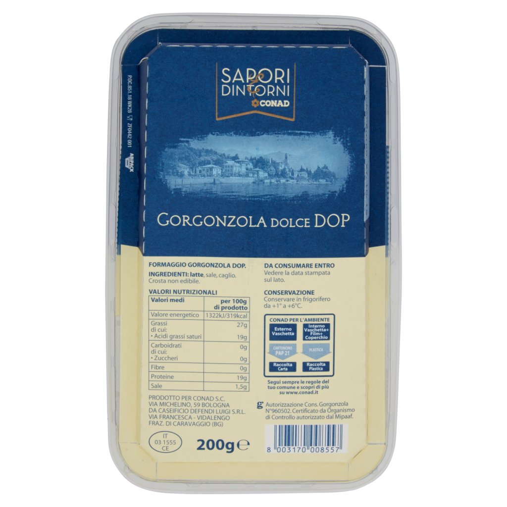 Sapori & Dintorni Conad Gorgonzola Dolce Dop