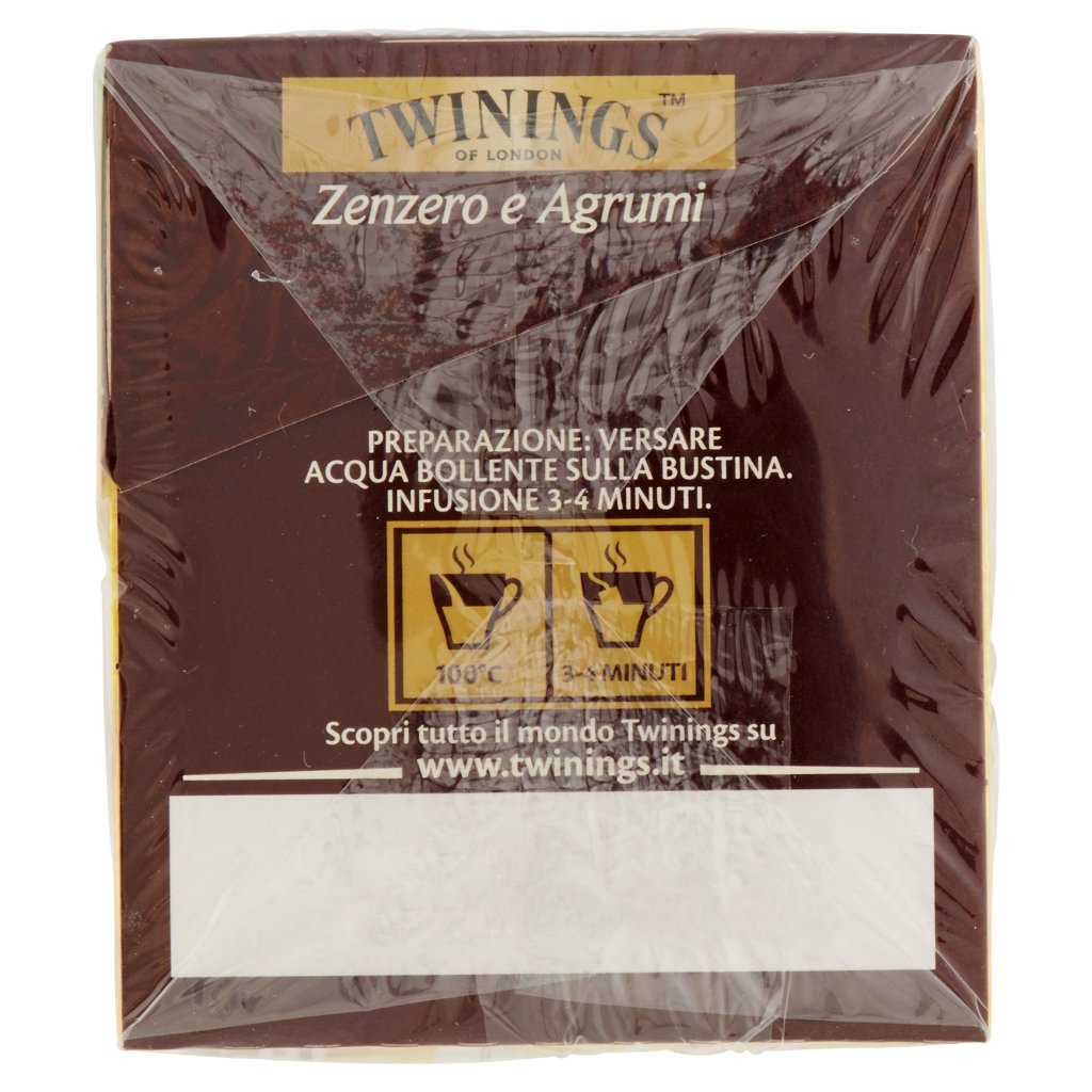 Twinings Tè Nero Aromatizzato Zenzero e Agrumi 20 x 2 g