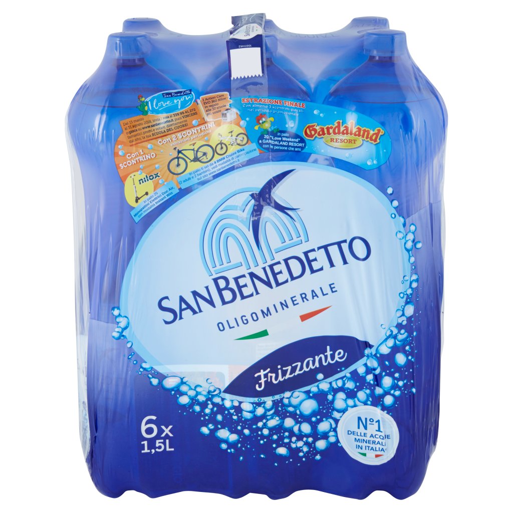 San Benedetto Acqua Minerale Frizzante Pet 1,5 l Fardello