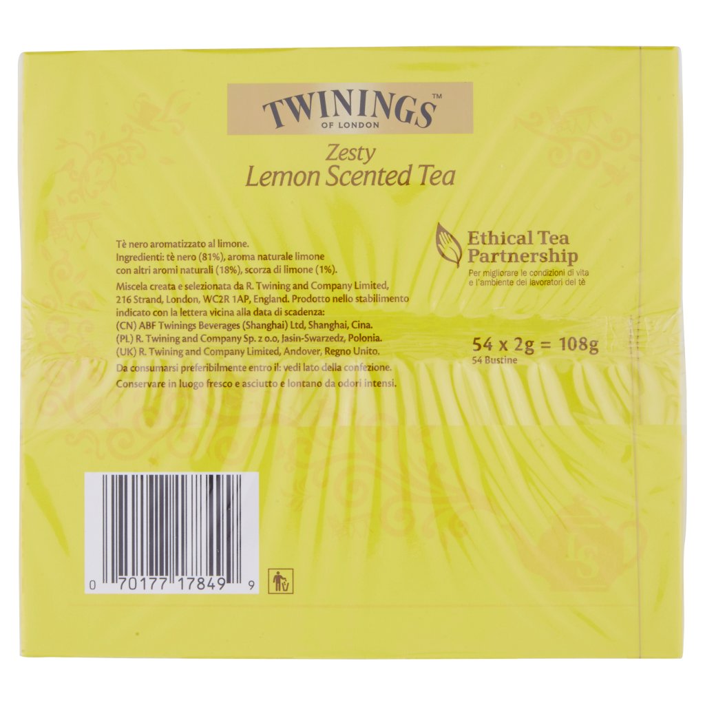 Twinings Classics Zesty Lemon Scented Tea 54 x 2 g