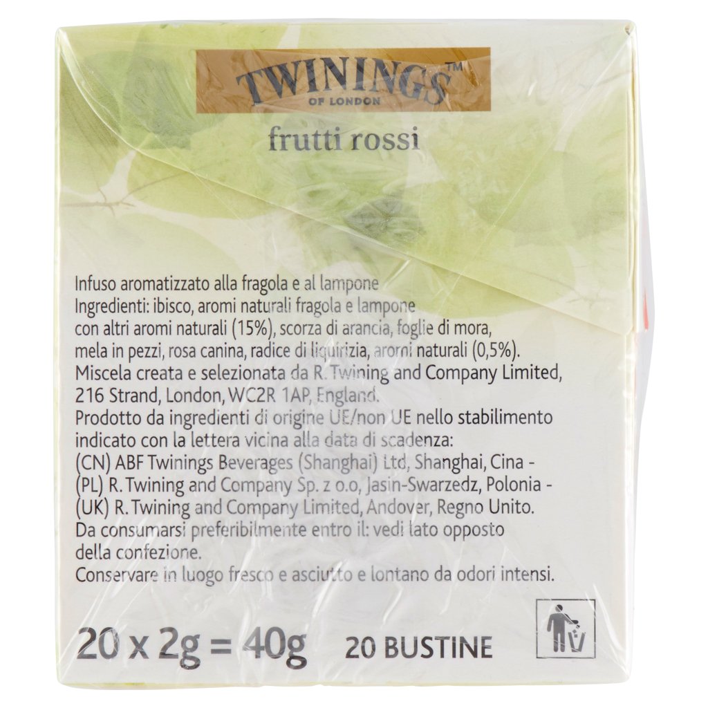 Twinings Infuso Aromatizzato Frutti Rossi 20 x 2 g
