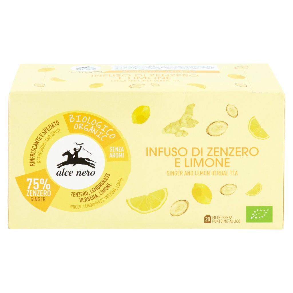 Alce Nero Infuso di Zenzero e Limone 20 x 1,75 g