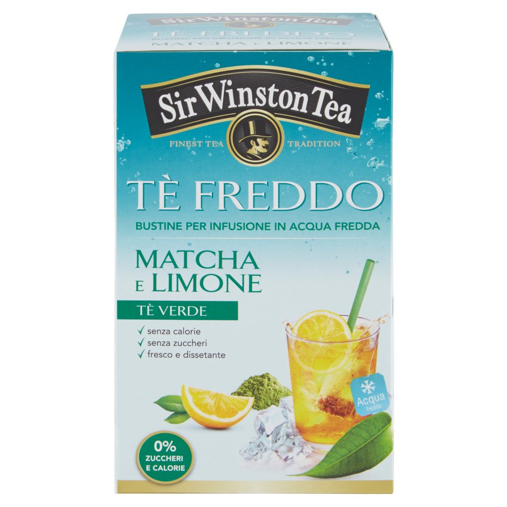 Sir Winston Tea Tè Freddo Matcha e Limone 18 x 2,5 g
