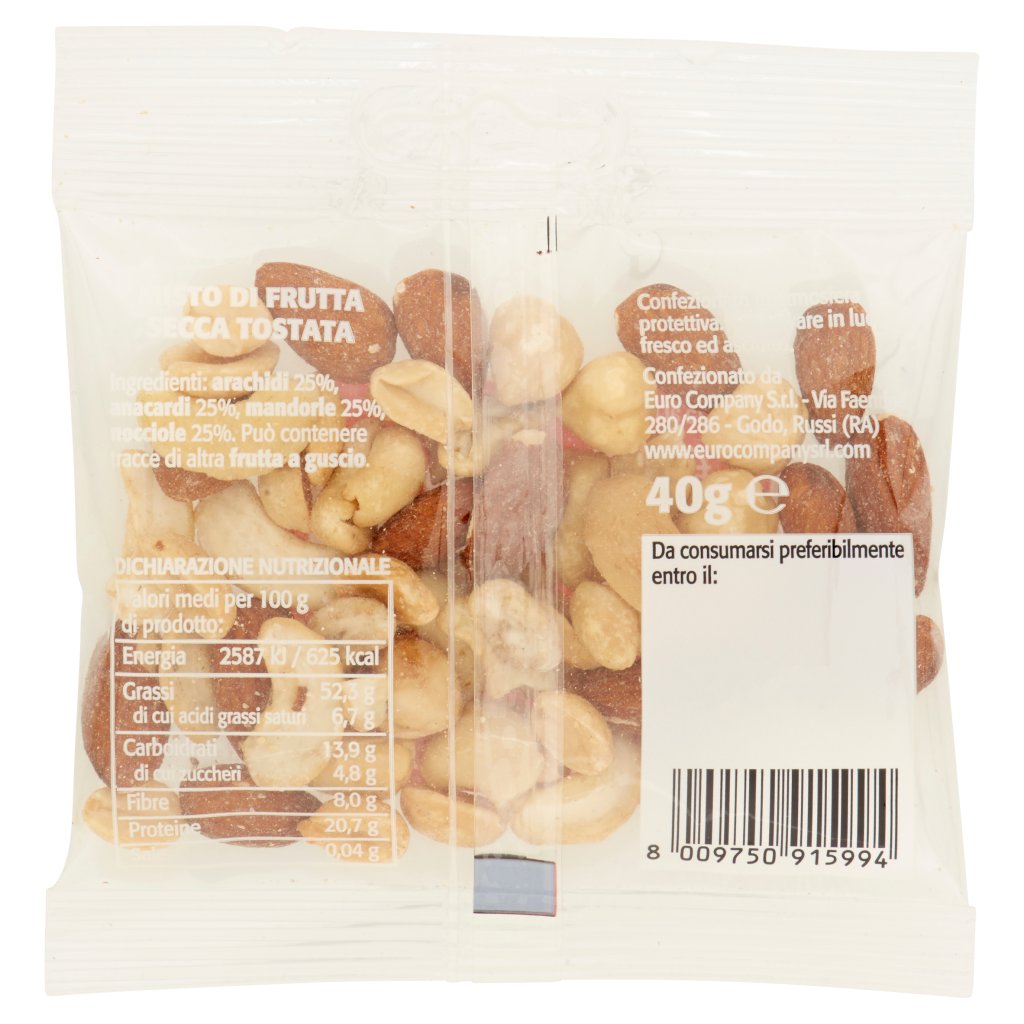 Nut Mix Tostato Non Salato Gr.40