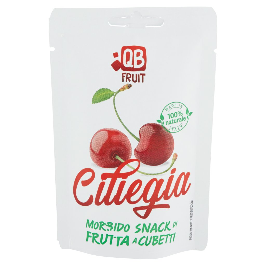 Qb Fruit Ciliegia Morbido Snack di Frutta a Cubetti